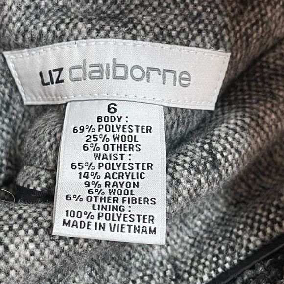 Liz Claiborne gray wool skirt above the knee, size 6 - Picture 7 of 11